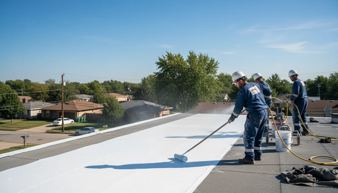 Commercial roof coating in Moro, IL near me